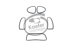 VW Split Beetle Bug Window Rubber Kit, Solid Style, 1949-1952