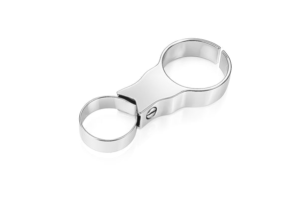 VW Split Oval Beetle Bug MotoMeter Gauge Holder, 52mm, No Logo, Chrome