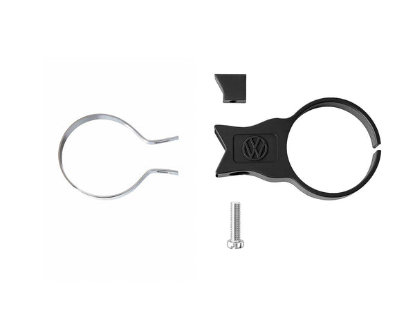 VW Split Oval Beetle Bug MotoMeter Gauge Holder, 52mm, VW Logo, Black