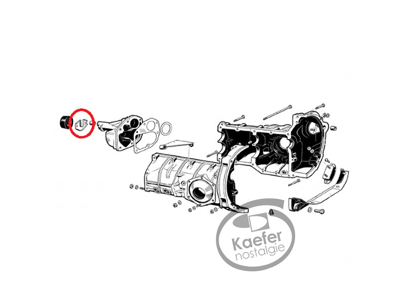 VW Split Mounting plate for Rubber Mount Gearbox Nose Cone, 1949-52