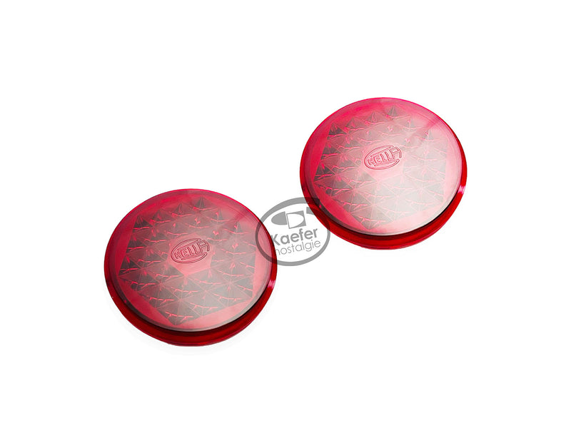 VW Split Beetle Bug Taillight Lenses, Plastic, Hella, 1949-52