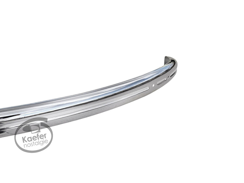 VW Split Beetle Bug Rear Bumper Blade, Ribbed, Chrome, 1949-52