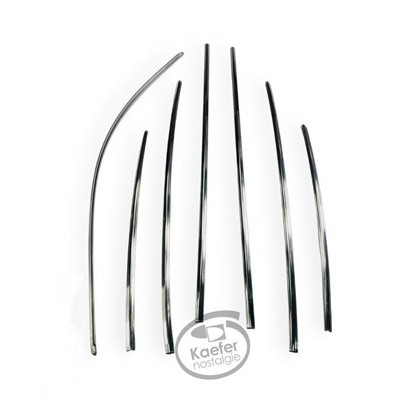 VW Split Oval Beetle Bug Body Trim Set, Aluminum, Short Hood Trim