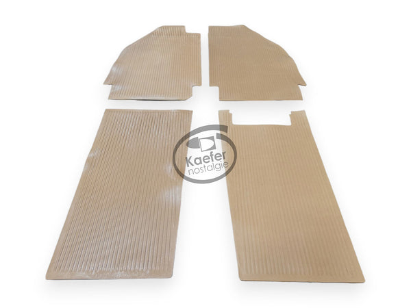 VW Split Beetle Bug Floor Mat Set, Beige, 1949-53