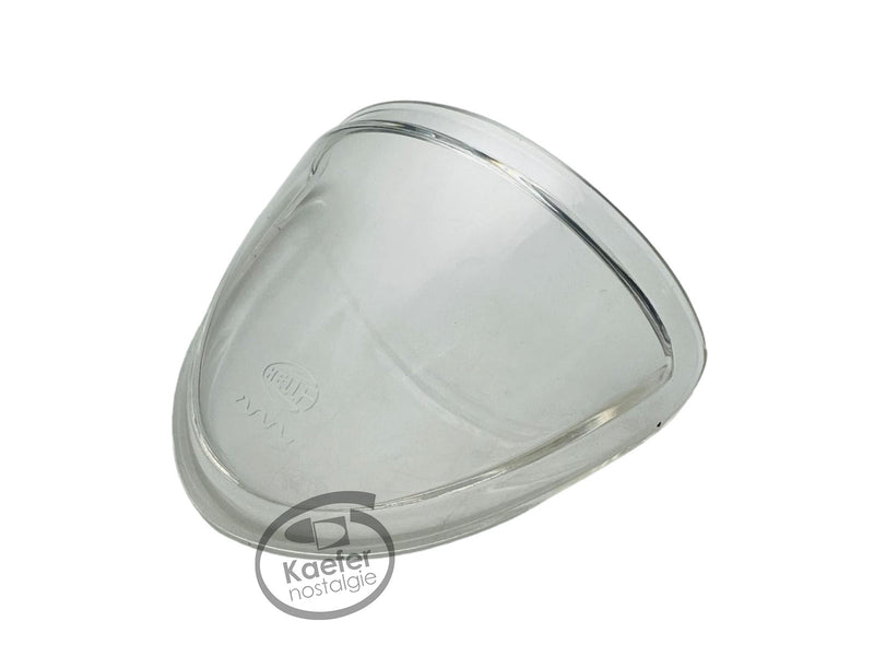 VW Split Beetle Bug Pope Nose Clear Outer Lens, Hella, 1949-1952