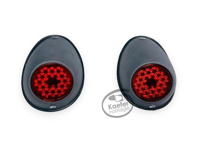 VW Split Beetle Bug Complete Taillight Set, Dual Filament, 1949-1952