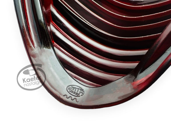 VW Oval Beetle Bug "Heart" Taillight Upper Lenses, Hella, 1952-55