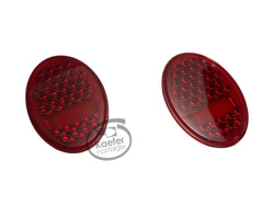 VW Oval Beetle Bug Heart Taillight Lower Lenses, 1952-1955