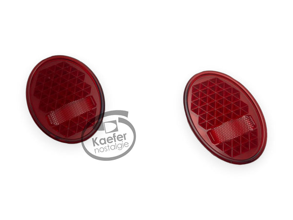 VW Oval Beetle Bug Heart Taillight Lower Lenses, 1952-55