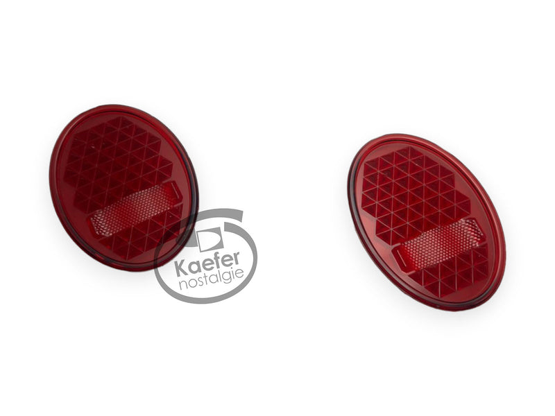 VW Oval Beetle Bug Heart Taillight Lower Lenses, 1952-1955