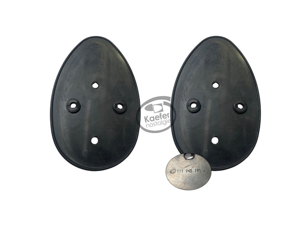 VW Oval Beetle Bug "Heart" Taillight To Fender Seals, w/ VW Part Number Logo, 1952-55