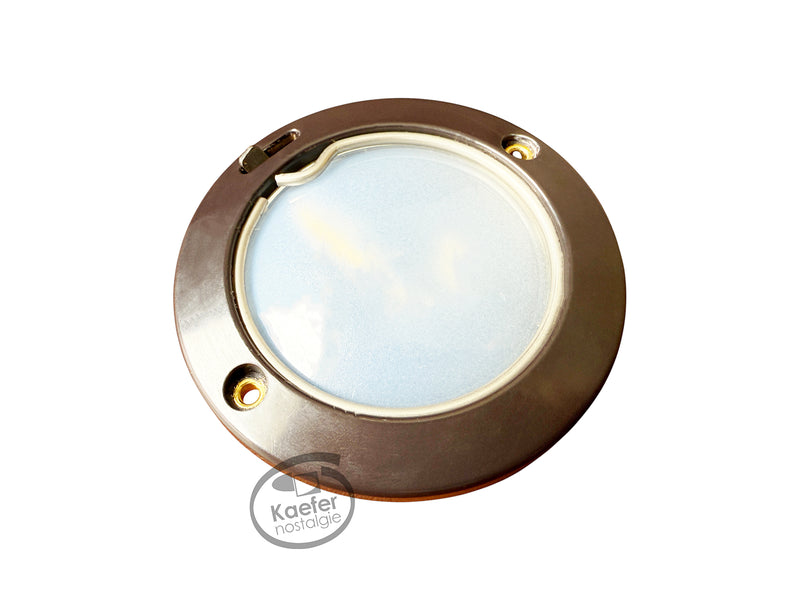 VW Split Beetle Bug Complete Dome Light, Dark Brown, 1949-1952