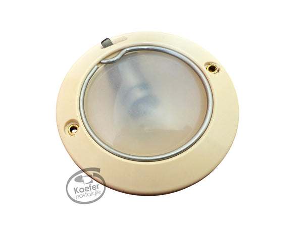 VW Split Beetle Bug Complete Dome Light, Ivory, 1949-52