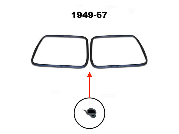 Windshield Safari Frame to Body Seal, Bus, Up to 1967, Pair