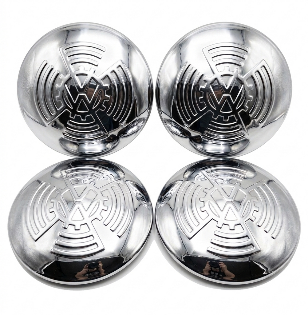 VW KDF Split Oval Beetle Bug Hubcap Set, Chrome, Set Of 4 – Kaefer