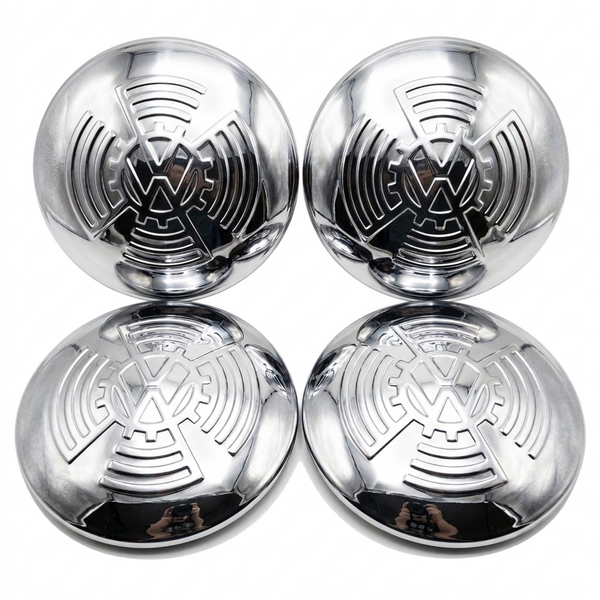 VW KDF Split Oval Beetle Bug Hubcap Set, Chrome, Set Of 4 – Kaefer