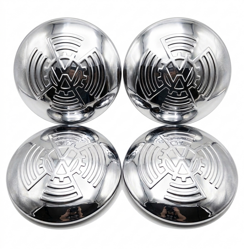 VW KDF Split Oval Beetle Bug Hubcap Set, Chrome, Set Of 4 – Kaefer