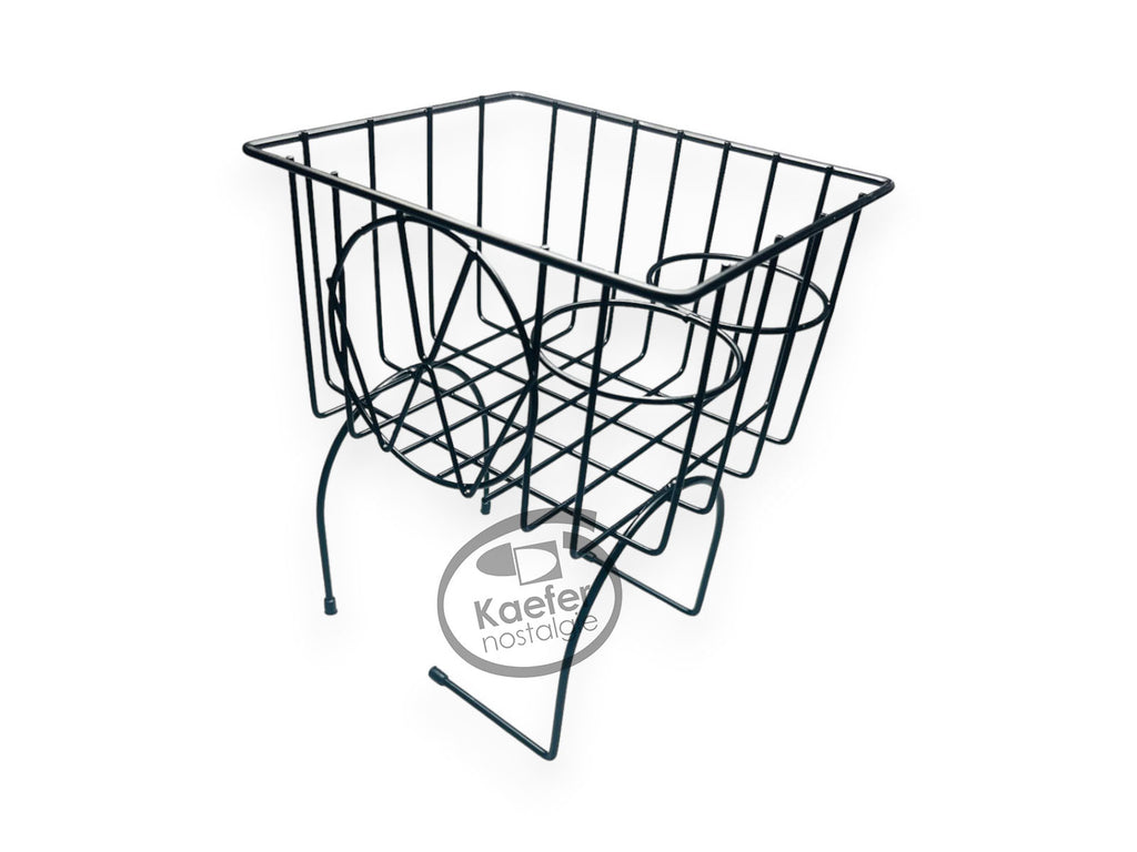 VW Split Oval Beetle Bug Stow Away Basket With Cup Holder, VW Logo