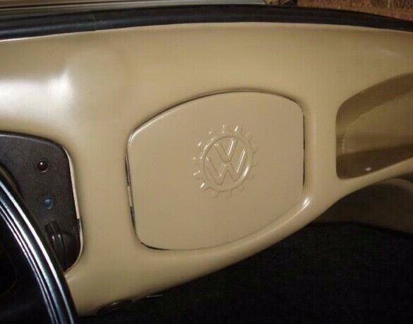 VW KDF Beetle Bug Dash Pod With Cogwheel Logo, Metal, 1941-1945