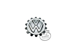 VW KDF Beetle Bug Cogwheel Hood Emblem, Chrome, 1941-45