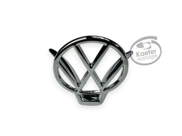 VW Split Oval Beetle Bug "Sniper Sight" Hood Emblem, Chrome, 1949-79