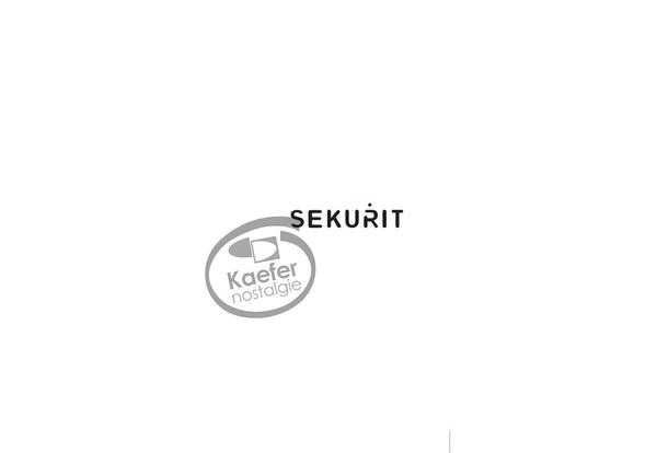 VW Split Oval Beetle Bug Convertible Door Vent Glass, Sekurit Logo, Left Side, Up To 1952