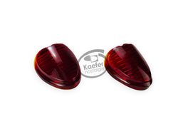 VW Oval Beetle Bug "Heart" Taillight Upper Glass Lens Set, 1952-55