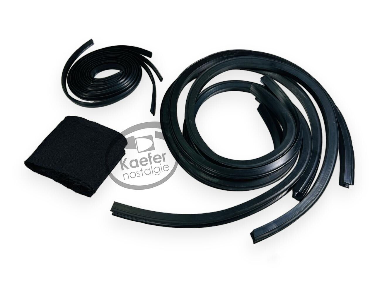 VW Split Beetle Bug Door Window Glass Channel Rubber & Felt, 