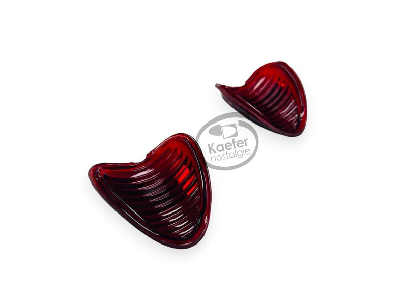 VW Oval Beetle Bug "Heart" Taillight Upper Lenses, 1952-55