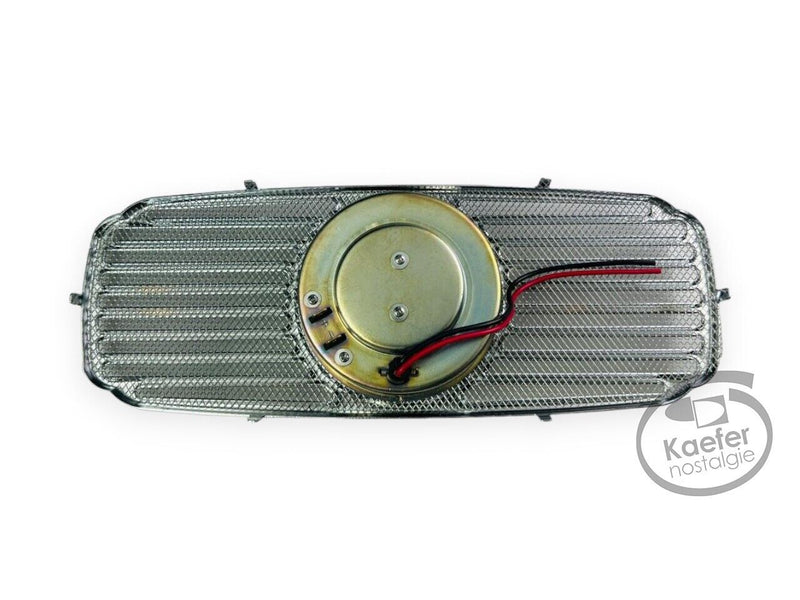 VW Oval Beetle Bug 80mm Dash Accessory Chrome Grill With Clock, 1952-57