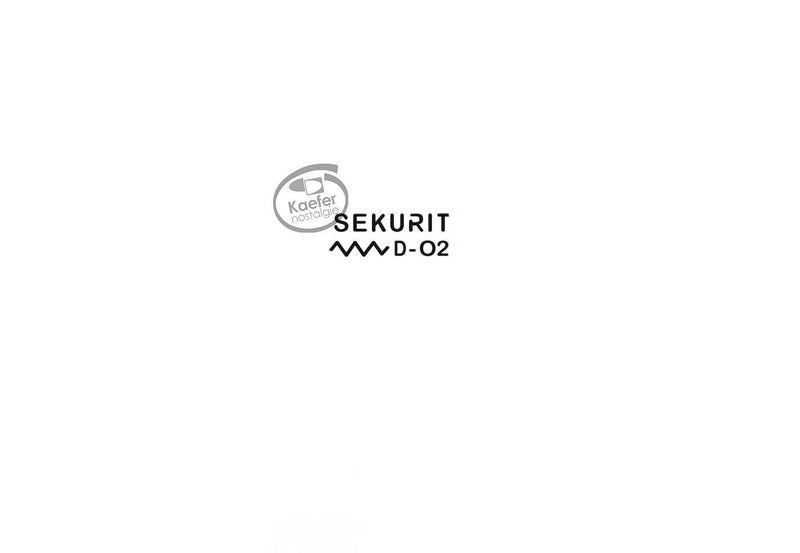 VW Split Oval Beetle Bug Convertible Door Vent Glass, Sekurit Logo, Right Side, 1953-1955