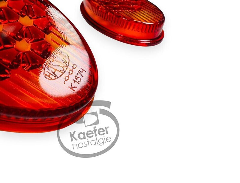 VW Oval Beetle Bug Taillight Glass Lenses, HASSIA, 1955-61