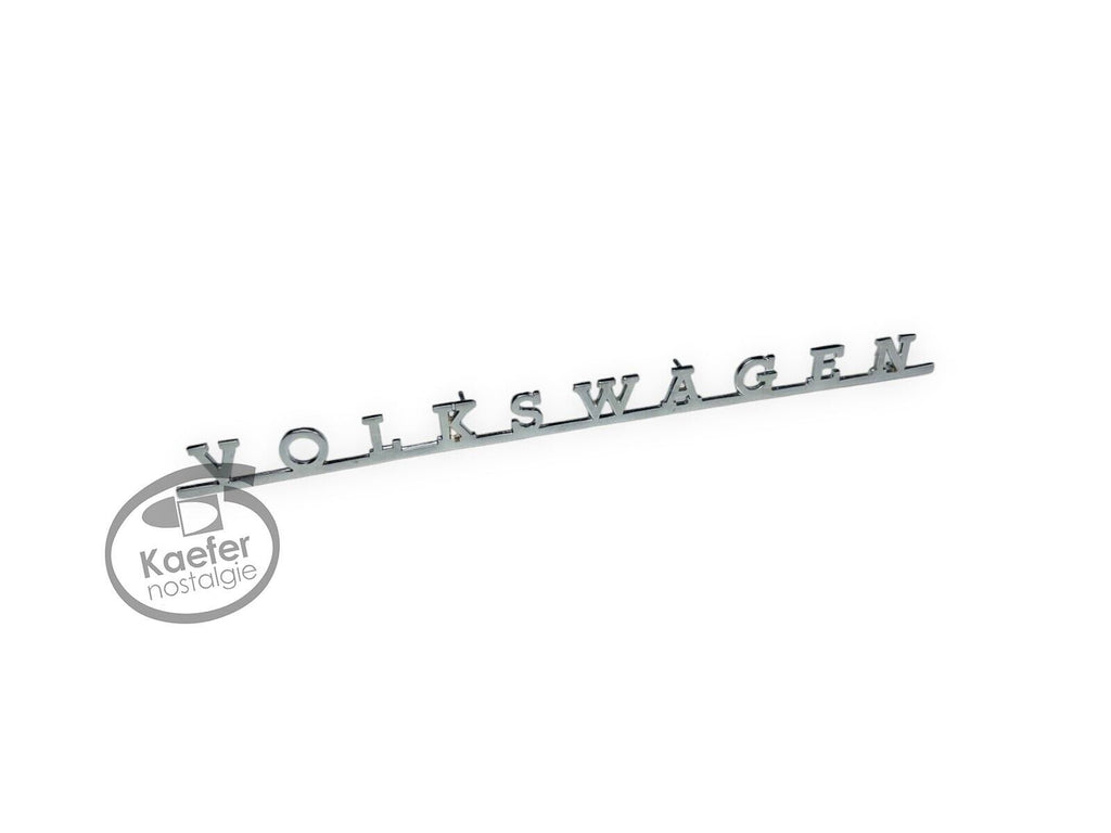 VW Bus Rear Lid VOLKSWAGEN Emblem, Chrome, 1963-72 – Kaefer-Nostalgie