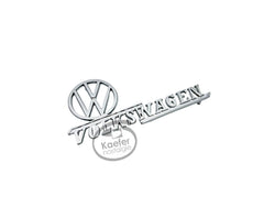 VW Split Oval Beetle Bug Early VOLKSWAGEN Fender Emblem Script