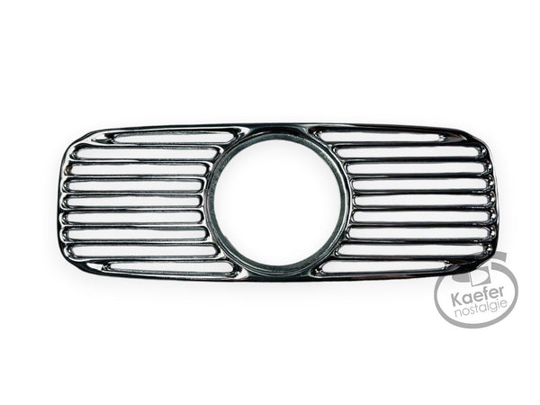 VW Oval Beetle Bug 80mm Dash Accessory Chrome Clock Gauge Grill, 1952-57